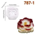 3D blühende Blumen Silikonform für handgemachte Seife, Harz und DIY Heimdeko Bastelprojekte. - Blühende Blume Stil B (lz-787-1-155) / Größe: 9.3x9.2x5.5cm / Weiß