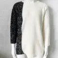 Maglione in maglia a maniche lunghe girocollo colorblock da uomo, slim casual. - Taglia S / Top / Colorblock Bianco