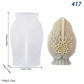 Silicone candle mold with wing and flower design DIY aroma stone plaster ornament 11.8cm - Wing Flower (lz-417) / White