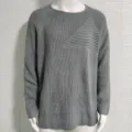 Herren grauer Rundhals Strickpullover Langarm Freizeit Pullover Herbst Winter Alltag Mode - M / Grau