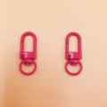 Pink metal swivel snap hook lobster clasp key chain hardware accessories for DIY bags - 33mm*13mm / Red