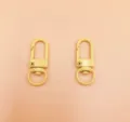 Zinc alloy metal lobster clasp swivel snap hook keychain DIY craft hardware accessory yellow - 33mm*13mm / Yellow