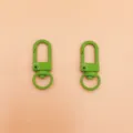 Groene metalen draaibare karabijnhaak zinklegering sleutelhanger hardware clip 2st - 33mm*13mm / Groen