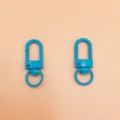 Blue metal swivel snap hook detail, durable zinc alloy keychain clasp for bags and crafts. - 33mm*13mm / Sky Blue