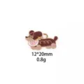 Cute brown dachshund enamel pendant charm for DIY bracelet and necklace jewelry making. - 10# Pink Dog with Bib