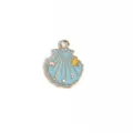 Colgante de concha esmaltada con estrella y corazón para collares y manualidades DIY. - 1# Conchas de estrella azules