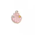 Colgante de metal con concha rosa estilo océano para collar bricolaje accesorios detalle - 2# Conchas de estrella rosas