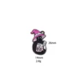 Halloween cartoon black cat witch charm metal pendant DIY necklace keychain accessory - Magic Cat