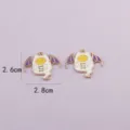 Halloween ghost bat metal enamel charms DIY jewelry making accessories pendant 2pcs - Bat and Ghost