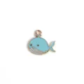Lindo colgante de dije de esmalte de metal de ballena azul detalle primer plano joyas DIY - 11# Ballenas