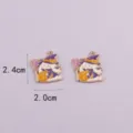 Halloween Spook Pompoen Heksenhoed Geëmailleerde Bedel DIY Sieraden Accessoire Sleutelhanger - Heksenkonijnen