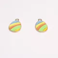 Primer plano de dijes de aleación de huevo de Pascua esmaltado, accesorios de joyería detallados. - 21*13mm / 11#