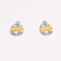 Detalle de dijes de aleación esmaltados de huevo de Pascua, ideales para joyería artesanal. - 21*13mm / 10#