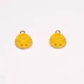 Amuletos de aleación de pollito amarillo esmaltado, accesorios lindos de joyería DIY para decor. - 21*13mm / 8#