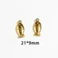 Gold fish charms alloy pendants 21x9mm DIY jewelry making accessories for necklaces bracelets. - Small Dried Fish