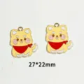 Cute enamel puppy dog charm alloy pendant for DIY necklace bracelet keychain jewelry making - Dog
