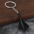 Metal fighter jet keychain creative black airplane key ring for men and cool car keys pendant. - No. 3 Airplane Style (Matte Black)