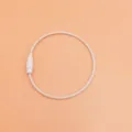 Roestvrijstalen draad sleutelhanger detail, duurzame schroefsluiting ring voor tasaccessoires. - 5cm Diameter / Wit (5 cm diameter)