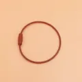 Kleurrijke draad sleutelhanger accessoire legering kabel lus armband sleutelhanger DIY - 5cm Diameter / Koffiebruin (5 cm diameter)
