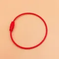 Portachiavi in filo rosso anello in metallo versatile connettore hardware fai da te. - 5cm di Diametro / Rosso (diametro 5 cm)
