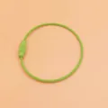 Primo piano portachiavi cavo verde, anello metallico durevole per chiavi e accessori. - 5cm di Diametro / Verde diametro 5 cm