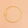 Gele draad sleutelhanger kabel lus ring metalen sluiting zakaccessoire handig - 5cm Diameter / Geel (5 cm diameter)