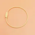 Metalen draad sleutelhanger kabel lus schroef sluiting accessoires voor armband maken - 5cm Diameter / Lichtgeel (5 cm diameter)
