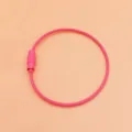 Anello portachiavi in filo rosa cavo in acciaio inossidabile accessorio per chiavi borsa. - 5cm di Diametro / Rosso rosa diametro 5 cm