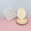 Carousel horse silicone mold DIY craft resin plaster mold vintage hanging plaque pendant mold - Carousel (1#) / Translucent White