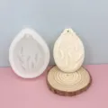 Lavender silicone mold and finished pendant detail showcasing texture and design. - Lavender (2#) / Translucent White