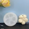 DIY round flower silicone mold for aromatherapy wax tablet and plaster hanging plaque making. - 2# Cherry Blossom Pendant Molds / Translucent