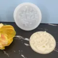 DIY round flower aroma silicone mold for car air freshener, wax tablet and plaster hanging tag. - 5# Round Flower Molds B / Translucent