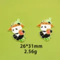 Leuke panda emaille metaal bedel DIY sieraden hanger met een leuk bamboe en wijn pot ontwerp. - 3# Drinkende panda