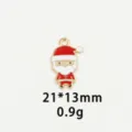 Christmas Santa Claus enamel metal pendant charm for DIY jewelry making, necklace and bracelet. - Standing Santa Claus