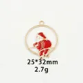 Kerstman kerst legering hanger DIY sieraden bedels accessoire 25x32mm 2.7g item - Ring Kerstman