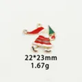 Christmas Santa Claus alloy pendant DIY charm for necklace bracelet jewelry making - Triangle Santa Claus