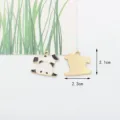 Cute panda alloy pendant charm for DIY jewelry making, black and white enamel design, 2.1x2.3cm - 14# Upside-down Panda