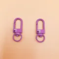 Colorful metal lobster clasp keychain alloy hardware DIY craft accessory bag strap hook - 33mm*13mm / Purple