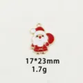 Santa Claus enamel charm alloy pendant DIY Christmas jewelry making accessories 17x23mm - Bundle Santa Claus