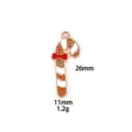 Christmas candy cane gingerbread zinc alloy charm pendant necklace DIY accessory 26mm - Scepter Gingerbread Man