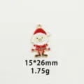 Santa Claus Christmas alloy charm pendant DIY jewelry accessory for bracelet and necklace - Rhinestone Santa Claus