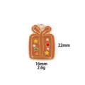 Christmas gift box enamel pendant alloy charm for DIY necklace keychain jewelry items - Gift Box