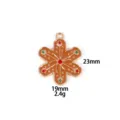 Christmas Gingerbread Snowflake Metal Pendant Charm Gold Alloy DIY Accessory 23x19mm - Snowflake Accessory
