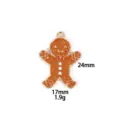 Christmas gingerbread man alloy pendant charm diy necklace key chain accessory 24x17mm - Cute Gingerbread Man
