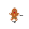 Christmas gingerbread man metal charm zinc alloy pendant for necklace and keychain accessories - Red Lips Gingerbread Man