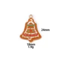 Christmas gingerbread bell enamel alloy pendant charm for necklace keychain DIY jewelry making. - Colorful Bell Pendant