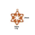 Christmas snowflake enamel alloy pendant charm jewelry DIY necklace keychain accessory - White Snowflake