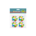 Jouets pompon chat colores lot de 4 balles peluche interactives pour jeux de chatons. - 4 Pièces/Paquet / Multicolore