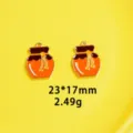Honey pot enamel charms alloy DIY pendants for necklace keychain jewelry making 23x17mm - 18# Jars