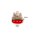 Cute Christmas cat metal charm alloy pendant DIY necklace keychain jewelry making accessory - Metal Red Dog